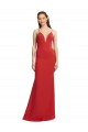 Discount Mermaid Plunging V-Neck Formal Crepe Bridesmaid Dress / Prom Dress with Wide Open Back UK