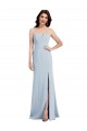 Discount Strapless Notch Crepe Bridesmaid Dress / Prom Dress with Front Slit UK