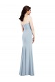 Discount Strapless Notch Crepe Bridesmaid Dress / Prom Dress with Front Slit UK