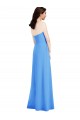 Discount Strapless Pleated Skirt Crepe Bridesmaid Dress / Prom Dress with Pockets UK