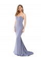 Discount Long Strapless Sweetheart Sweep Train Formal Crepe Bridesmaid Dress / Prom Dress with Low Back UK