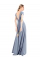 Discount Plunging V-Neck Cap Sleeves Stretch Crepe Bridesmaid Dress / Prom Dress with Front Slit UK