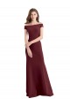 Discount Off the Shoulder Fit and Flare Stretch Crepe Bridesmaid Dress / Prom Dress UK