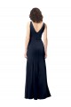 Discount Classic V-Neck Long Stretch Formal Crepe Bridesmaid Dress / Prom Dress with V-Back UK
