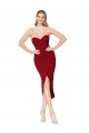 Discount Cocktail Length Sweetheart Mermaid Wrap Formal Crepe Bridesmaid Dress / Prom Dress UK