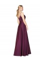 Discount High Neck Spaghetti Straps Long V-Back Formal Crepe Bridesmaid Dress / Prom Dress UK