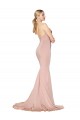 Discount Sweep Train Sweetheart Long Mermaid Formal Crepe Bridesmaid Dress / Prom Dress Low Back UK