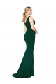 Discount V-Neck Floor Length Long Formal Crepe Mermaid Bridesmaid Dress / Prom Dress UK