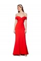 Discount Cross Front and Back Bardot Sleeveless Formal Crepe Maxi Bridesmaid Dress / Prom Dress UK