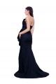 Discount Long Strapless Sweep Train Low Back Crepe Bridesmaid Dress / Prom Dress UK