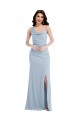 Discount One Shoulder Draped Cowl Neck Maxi Bridesmaid Dress / Prom Dress UK