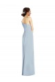 Discount Asymmetrical Off the Shoulder Cuff Trumpet Formal Crepe Bridesmaid Dress / Prom Dress With Front Slit UK