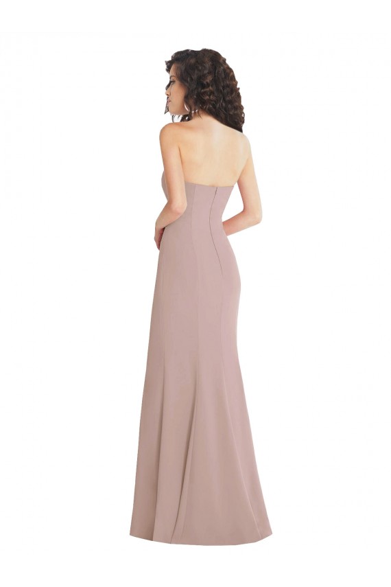 Discount Strapless Princess Line Formal Crepe Mermaid Bridesmaid Dress / Prom Dress UK