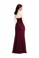 Discount Strapless Crepe Maxi Bridesmaid Dress / Prom Dress with Front Slit UK