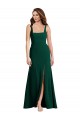 Discount Square Neck Trumpet Maxi Bridesmaid Dress / Prom Dress with Front Slit UK