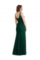 Discount Square Neck Trumpet Maxi Bridesmaid Dress / Prom Dress with Front Slit UK