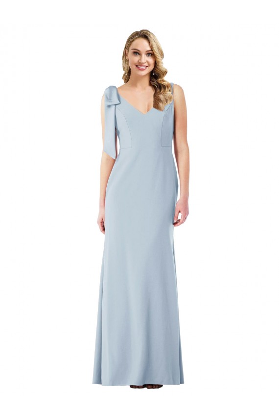 Discount V-Back Bow Shoulder Trumpet Bridesmaid Dress / Prom Dress UK