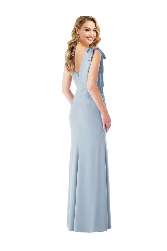 Discount V-Back Bow Shoulder Trumpet Bridesmaid Dress / Prom Dress UK