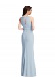Discount Halter Maxi Bridesmaid Dress / Prom Dress with Cascade Ruffle Slit UK