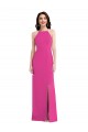 Discount Open Back High Neck Halter Trumpet Formal Crepe Bridesmaid Dress / Prom Dress UK