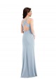 Discount Criss Cross Cutout Back Maxi Bridesmaid Dress / Prom Dress with Front Slit UK