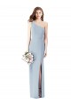 Discount One Shoulder Crepe Trumpet Bridesmaid Dress / Prom Dress with Front Slit UK