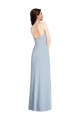 Discount Strapless Scoop Back Maxi Formal Crepe Bridesmaid Dress / Prom Dress with Front Slit UK