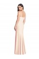 Discount Seamed Bodice Crepe Trumpet Bridesmaid Dress / Prom Dress with Front Slit UK