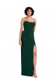 Discount Scooped Strapless Neckline Formal Crepe Bridesmaid Dress / Prom Dress with Side Slit UK