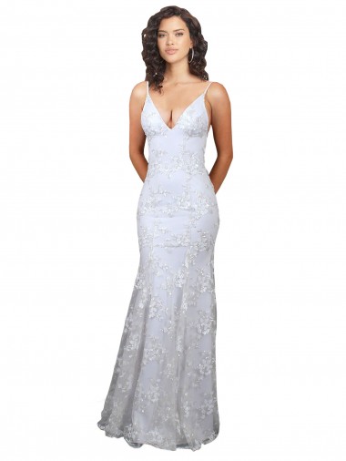 Discount V-Neckline Backless Floral Patterned Sequin Formal Bridesmaid Dress / Prom Dress UK