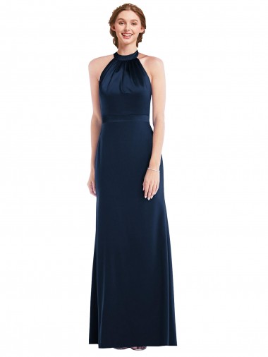 Discount High Neck Open Back Long Maxi Bridesmaid Dress / Prom Dress UK