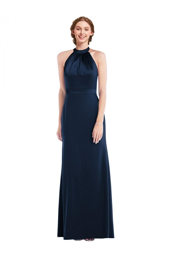 Discount High Neck Open Back Long Maxi Bridesmaid Dress / Prom Dress UK
