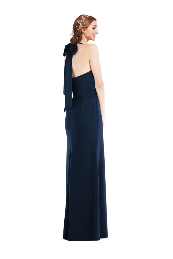 Discount High Neck Open Back Long Maxi Bridesmaid Dress / Prom Dress UK