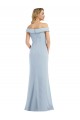 Discount Off the Shoulder Tuxedo Maxi Bridesmaid Dress / Prom Dress with Front Slit UK