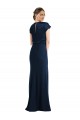 Discount Soft Bow Blouson Bodice Trumpet Formal Crepe Bridesmaid Dress / Prom Dress UK