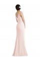 Discount Skinny Strap Deep V-Neck Trumpet Formal Crepe Bridesmaid Dress / Prom Dress with Front Slit UK