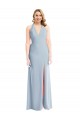 Discount Plunge Neck Halter Backless Trumpet Bridesmaid Dress / Prom Dress with Front Slit UK
