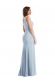 Discount Bold One Shoulder Trumpet Maxi Formal Crepe Bridesmaid Dress / Prom Dress UK