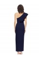 Discount Ruched Floor Length Long Formal Crepe Bridesmaid Dress / Prom Dress with Shoulder Ruffles UK
