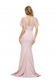 Discount Crepe Long Sweetheart Neckline Formal Bridesmaid Dress / Prom Dress with Tulle Overlay Shoulders UK