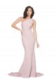 Discount Long Sweep Train One Shoulder Crepe Bridesmaid Dress / Prom Dress with Side Leg Split UK