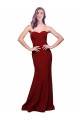 Discount Long Full Length Sweetheart Slim Formal Crepe Bridesmaid Dress / Prom Dress with Strapless Bodice UK