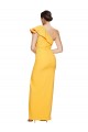 Discount One Shoulder Floor Length Formal Crepe Bridesmaid Dress / Prom Dress with Thigh High Split UK