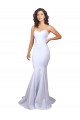 Discount Simple Long Strapless Sweetheart Mermaid Crepe Beach Wedding Dress UK