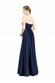Discount Floor Length Sweetheart Neckline Formal Stretch Satin Bridesmaid Dress with Belt UK