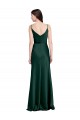 Discount Fitted Cowl Neck Long Formal Stretch Satin Slip Bridesmaid Dress / Prom Dress with V-Back UK