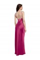 Discount V-Neck Spaghetti Straps Slim Formal Stretch Satin Bridesmaid Dress / Prom Dress with Low Scoop Back UK