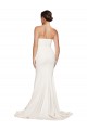 Discount Strapless Cowl Neck Sweep Train Formal Stretch Satin Bridesmaid Dress / Prom Dress UK