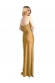 Discount Sleek Strapless Long A-Line Formal Stretch Satin Bridesmaid Dress / Prom Dress UK