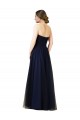 Discount Draped Bodice Sweeheart Long Tulle Bridesmaid Dress UK